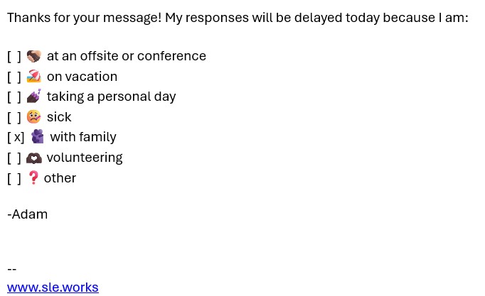 clever out of the office template